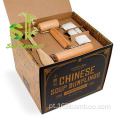 Bamboo Steamer Gift Set Alimentos Recipiente para bolinhos de bolinho